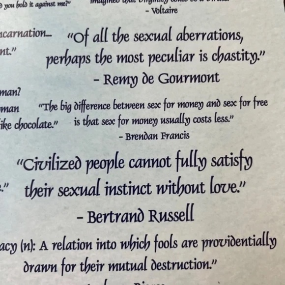 What is Sex Quotes Collection Large Poster College Wall Room Decor 24x36 - Picture 6 of 7